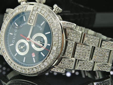 white gucci watch with diamonds|Gucci diamond watches for men.